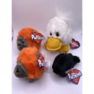 LOT 4 PUFFKINS 1994 (omar, omar, Toby, And Quakster) All With Tags And Tush Tags